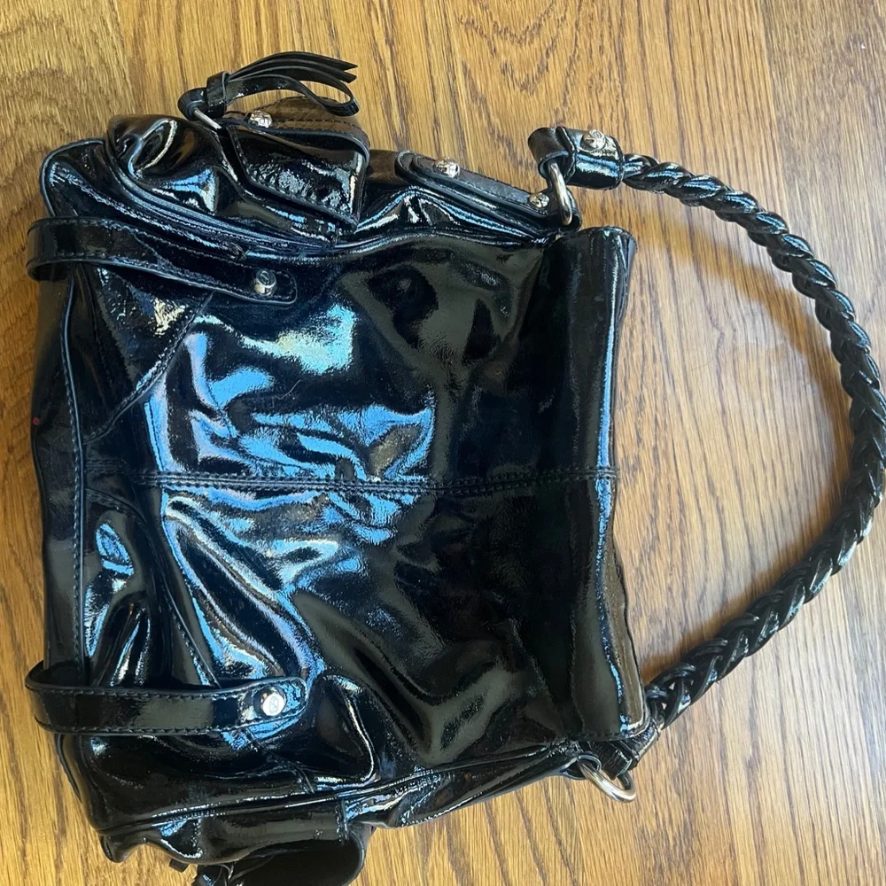 Francesco Biasa Black Patent Leather Handbag - Picture 2 of 11